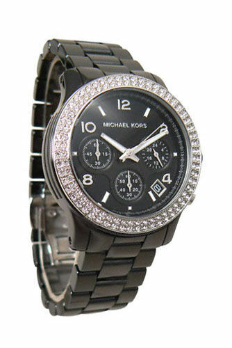 Michael Kors Runway Black Dial Black Steel Strap Watch for Women - MK5190