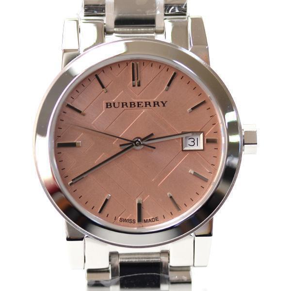 Burberry The City Pink Dial Silver Steel Strap Watch for Women - BU9124