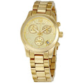 Michael Kors Runway Gold Dial Gold Steel Strap Watch for Women - MK5384