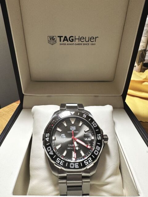 Tag Heuer Aquaracer Calibre 5 Premiere League Edition Silver Stainless Steel Black Dial Automatic Watch - WAY201D.BA0927