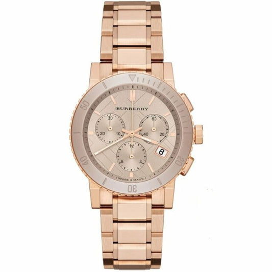 Burberry The City Rose Gold Dial Rose Gold Stainless Steel Strap Watch for Women - BU9703