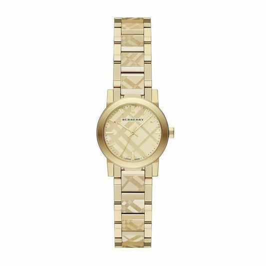 Burberry The City Gold Dial Gold Steel Strap Watch for Women - BU9234