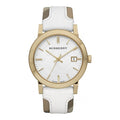 Burberry The City White Dial White Leather Strap Watch for Women - BU9110