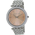 Michael Kors Darci Orange Dial Silver Stainless Steel Strap Watch for Women - MK3218