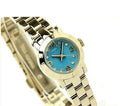 Marc Jacobs Amy Dinky Turquoise Dial Gold Stainless Steel Strap Watch for Women - MBM3229