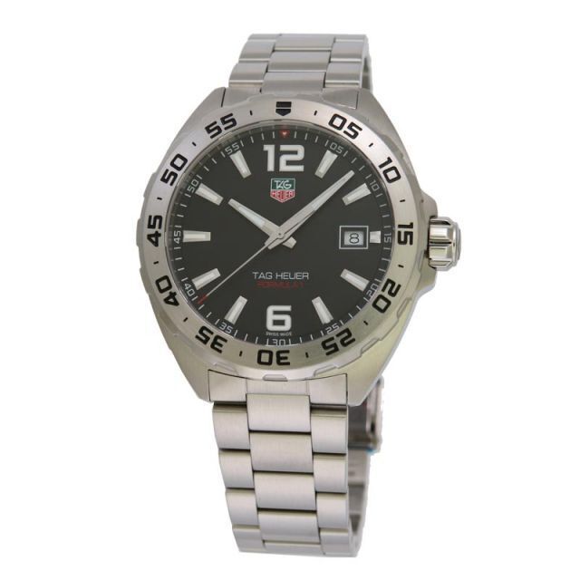 Tag Heuer Formula 1 Stainless Steel 41mm Black Dial Silver Steel Strap Watch for Men - WAZ1112.BA0875