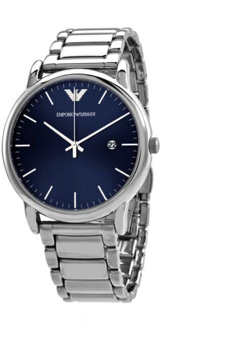 Emporio Armani Luigi Blue Dial Silver Stainless Steel Watch For Men - AR11089