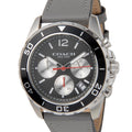 Coach Kent Grey Dial Grey Leather Strap Watch for Men - 14602561