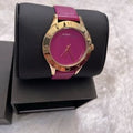 Marc Jacobs Purple Dial Purple Leather Strap Watch for Women - MBM1209