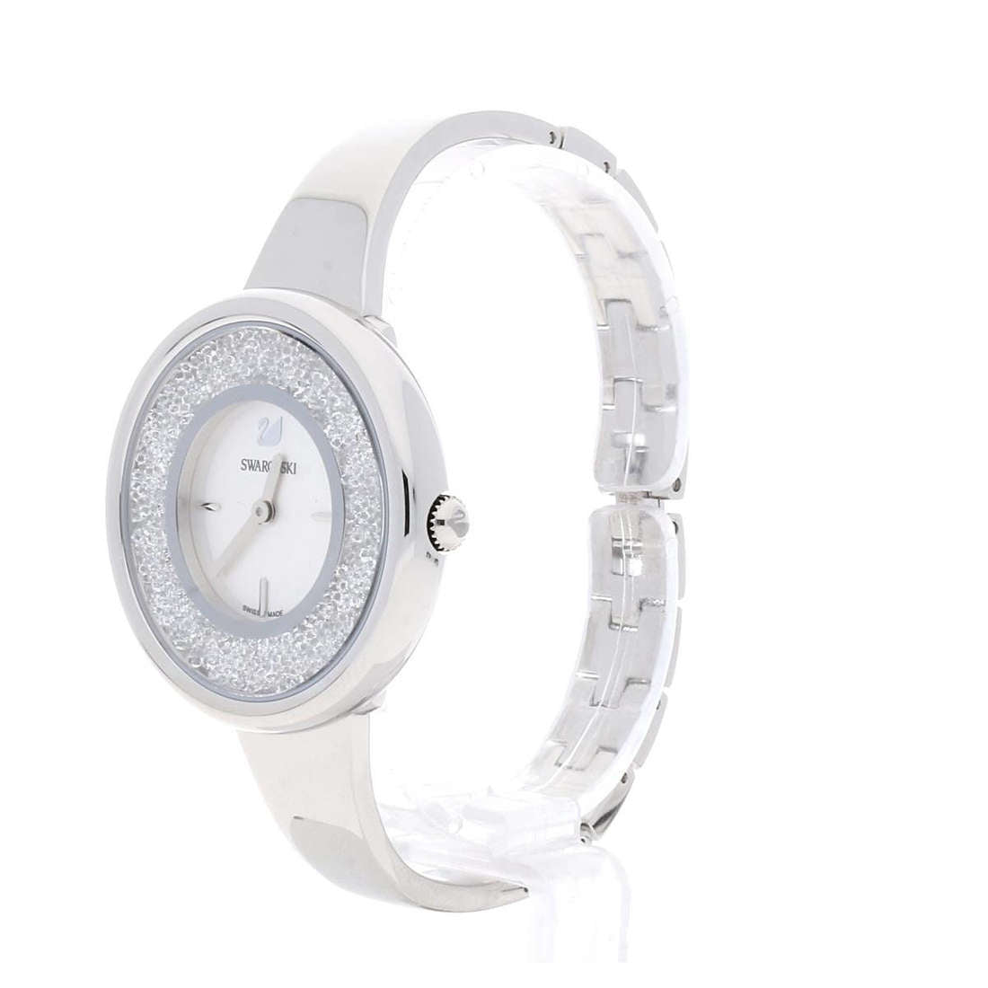 Swarovski Crystalline Pure Silver Dial Silver Steel Strap Watch for Women - 5269256