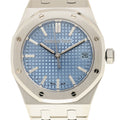 Audemars Piguet Royal Oak 50th Anniversary Light Blue Dial Silver Steel Strap Watch for Men - 15550ST.OO.1356ST.04