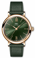 IWC Portofino Automatic Green Dial Green Leather Strap Watch for Women - IW357415