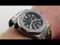 Audemars Piguet Royal Oak Offshore Diver Black Dial Black Rubber Strap Watch for Men - 15710ST.OO.A002CA.01