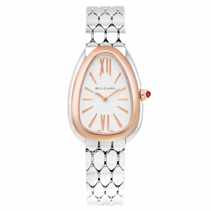 Bvlgari Serpenti Seduttori Quartz Silver Dial Silver Steel Strap Watch for Women - SERPENTI103144