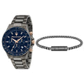 Maserati SFIDA Chronograph Blue Dial Stainless Steel Watch For Men - R8873640001