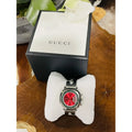 Gucci Grip Chronograph Red Dial Silver Steel Strap Watch For Men - YA157303