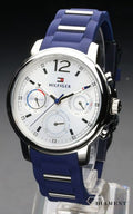 Tommy Hilfiger Claudia White Dial Blue Steel Strap Watch for Women - 1781746