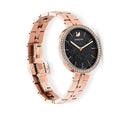 Swarovski Cosmopolitan Black Dial Rose Gold Steel Strap Watch for Women - 5517797