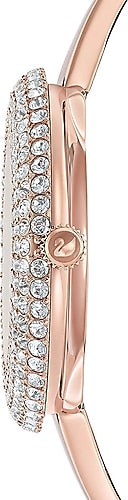 Swarovski Crystal Rose Silver Dial Rose Gold Steel Strap Watch for Women - 5484073