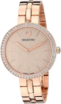 Swarovski Cosmopolitan Diamonds Gold Dial Rose Gold Steel Strap Watch for Women - 5517800