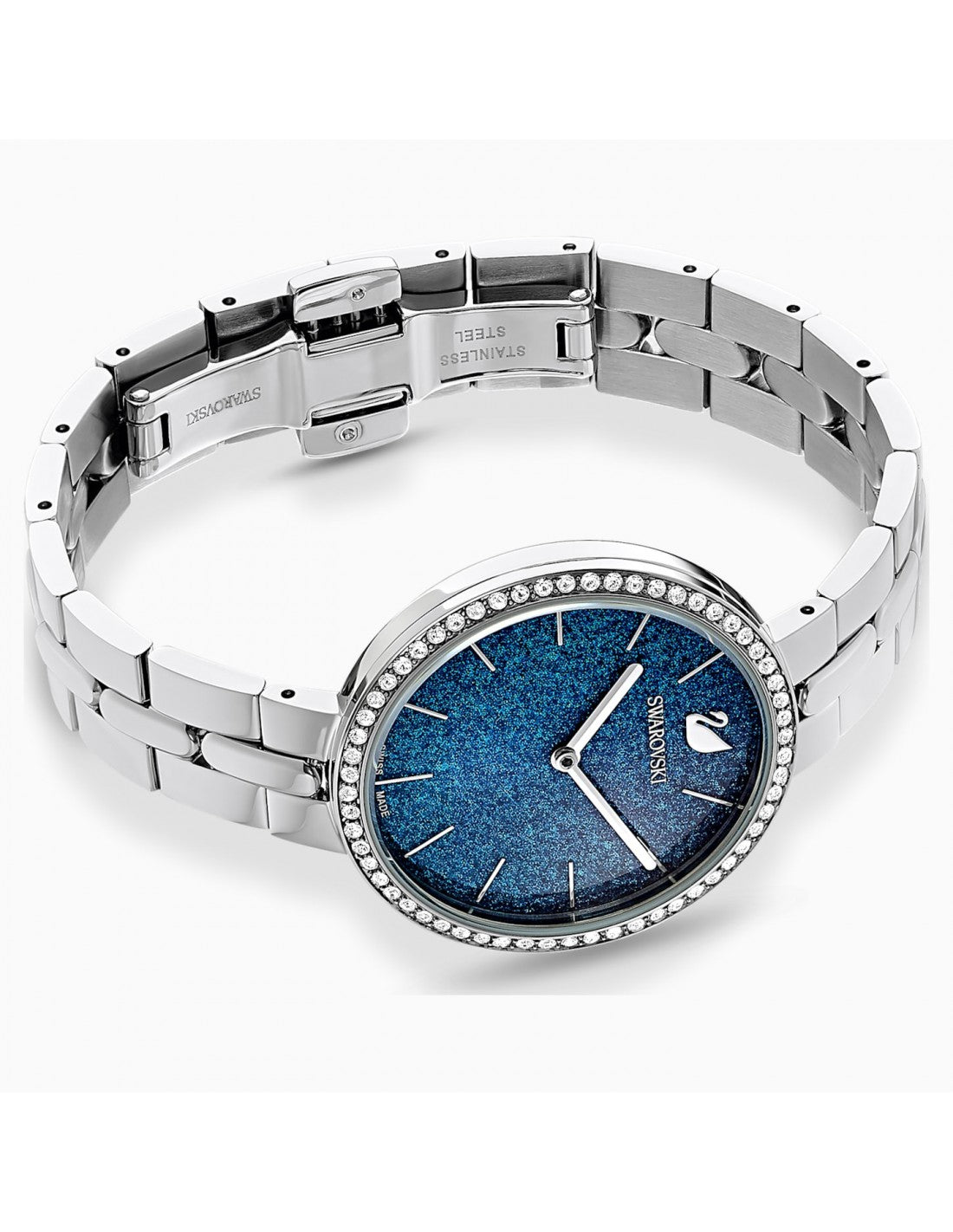 Swarovski Cosmopolitan Blue Dial Silver Steel Strap Watch for Women - 5517790