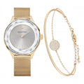 Swarovski Octea Nova Silver Dial Gold Mesh Bracelet Watch for Women - 5430417