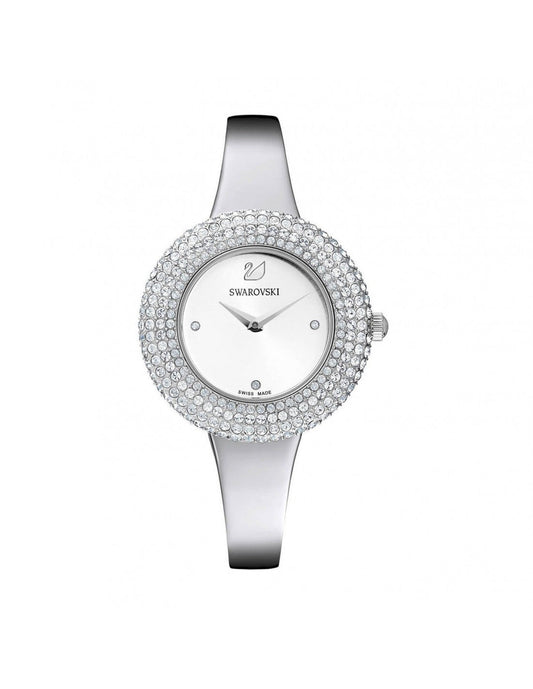 Swarovski Crystal Rose Silver Dial Silver Steel Strap Watch for Women - 5483853