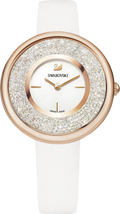 Swarovski Crystalline Pure White Dial White Leather Strap Watch for Women - 5376083