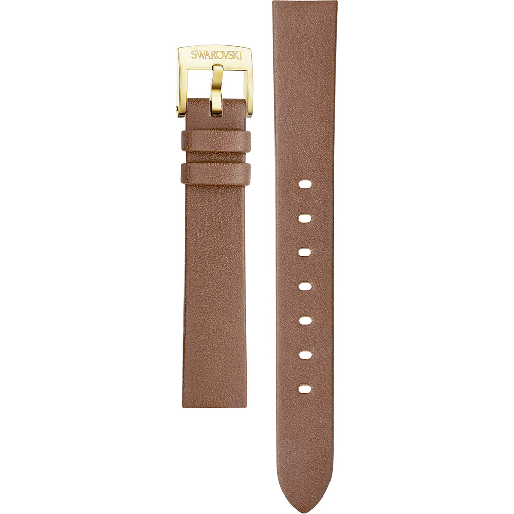 Swarovski Crystalline Pure White Dial Brown Leather Strap Watch for Women - 5275040