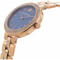 Swarovski Daytime Crystals Blue Dial Rose Gold Steel Strap Watch for Women - 5182277