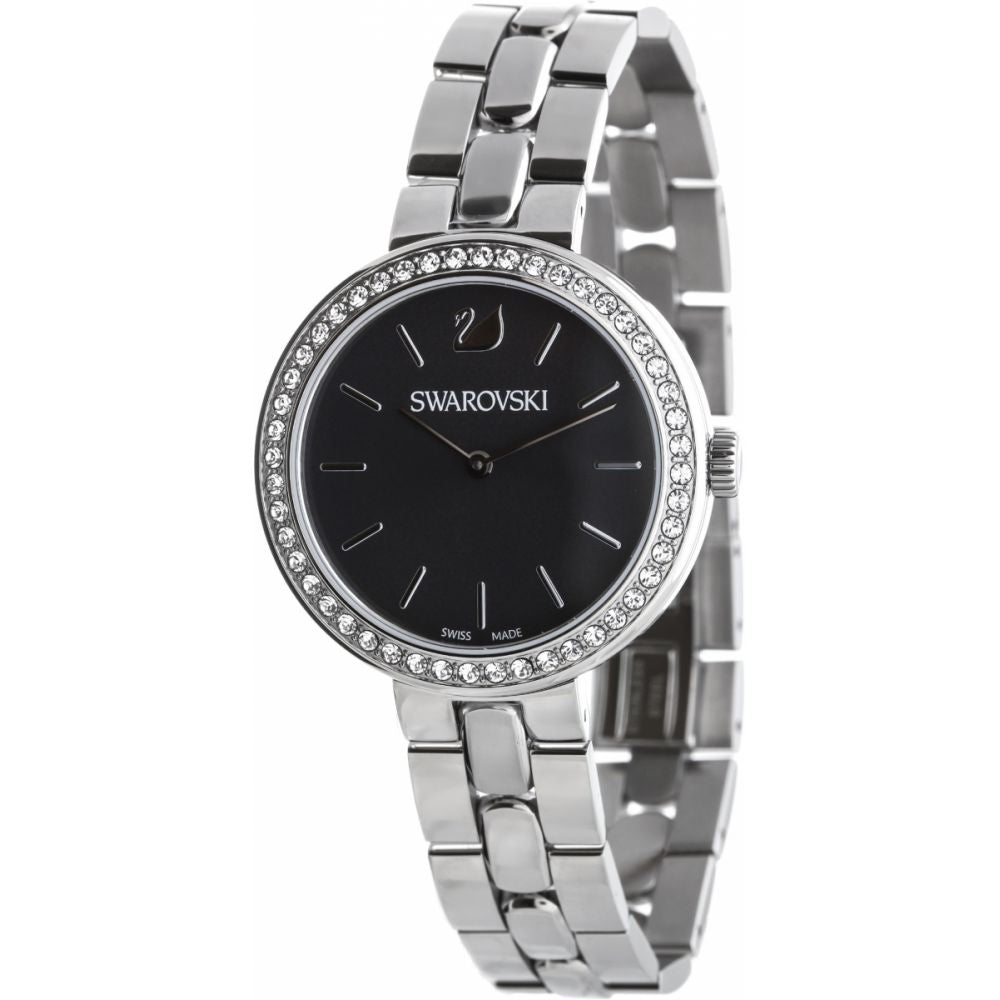 Swarovski Daytime Rhinestones Grey Dial Silver Steel Strap Watch for Women - 5213681