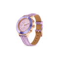 Swarovski Octea Lux Chrono Purple Dial Purple Leather Strap Watch for Women - 5632263