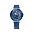 Swarovski Octea Lux Moon Crystal Blue Dial Blue Leather Strap Watch for Women - 5516305