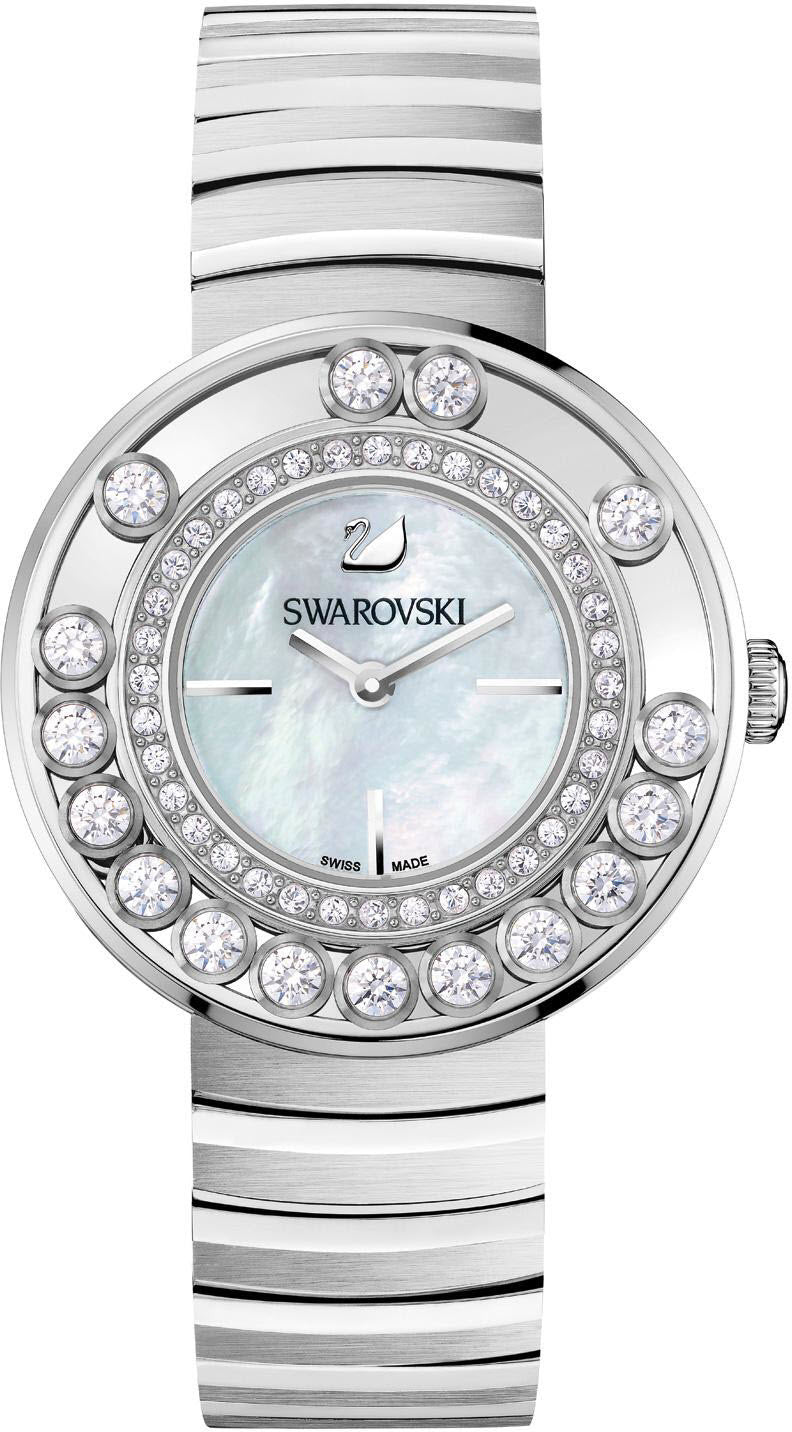 Swarovski Lovely Crystal Mother of Pearl Dial Silver Steel Strap Watch for Women - 1160307