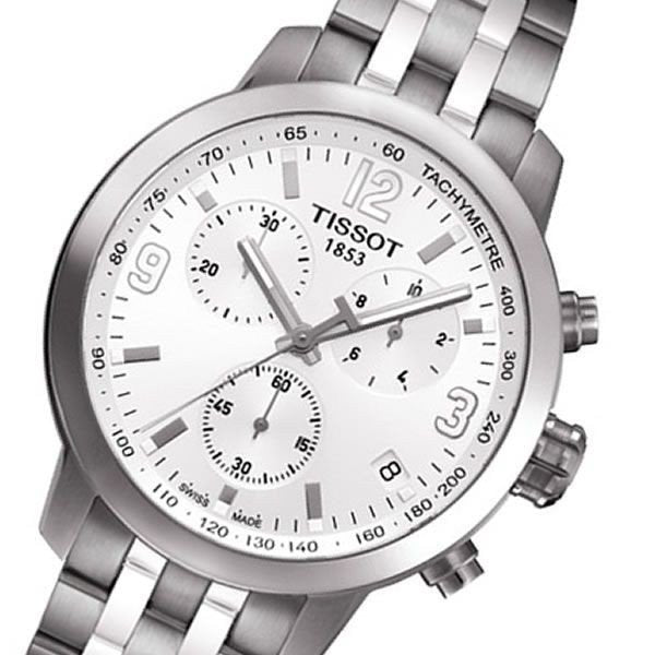 Tissot PRC 200 Chronograph Quartz White Dial Watch For Men - T055.417.11.017.00