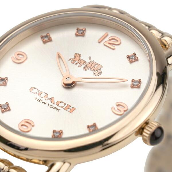 Coach Delancey White Dial Rose Gold Steel Strap Watch for Women - 14502783