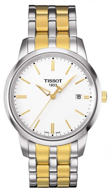 Tissot T Classic Dream White Dial Two Tone Steel Strap Watch for Men - T033.410.22.011.01