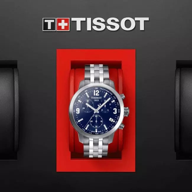 Tissot PRC 200 Chronograph Stainless Steel 42mm Watch For Men - T055.417.11.047.00