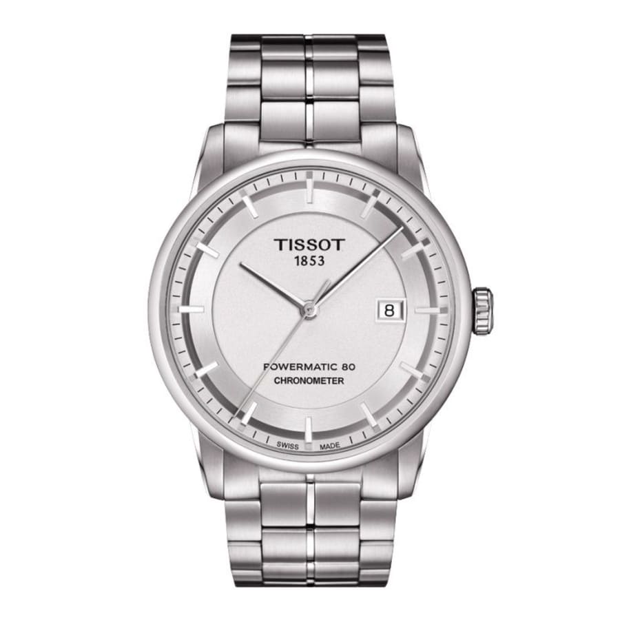 Tissot Luxury Silver Dial Powermatic 80 Watch For Men - T086.408.11.031.00