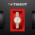 Tissot T Lady Flamingo Lady Mother of Pearl Dial Two Tone Steel Strap Watch For Women - T094.210.22.111.00