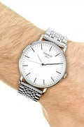 Tissot T Classic Everytime White Dial Silver Steel Strap Watch for Men - T109.610.11.031.00