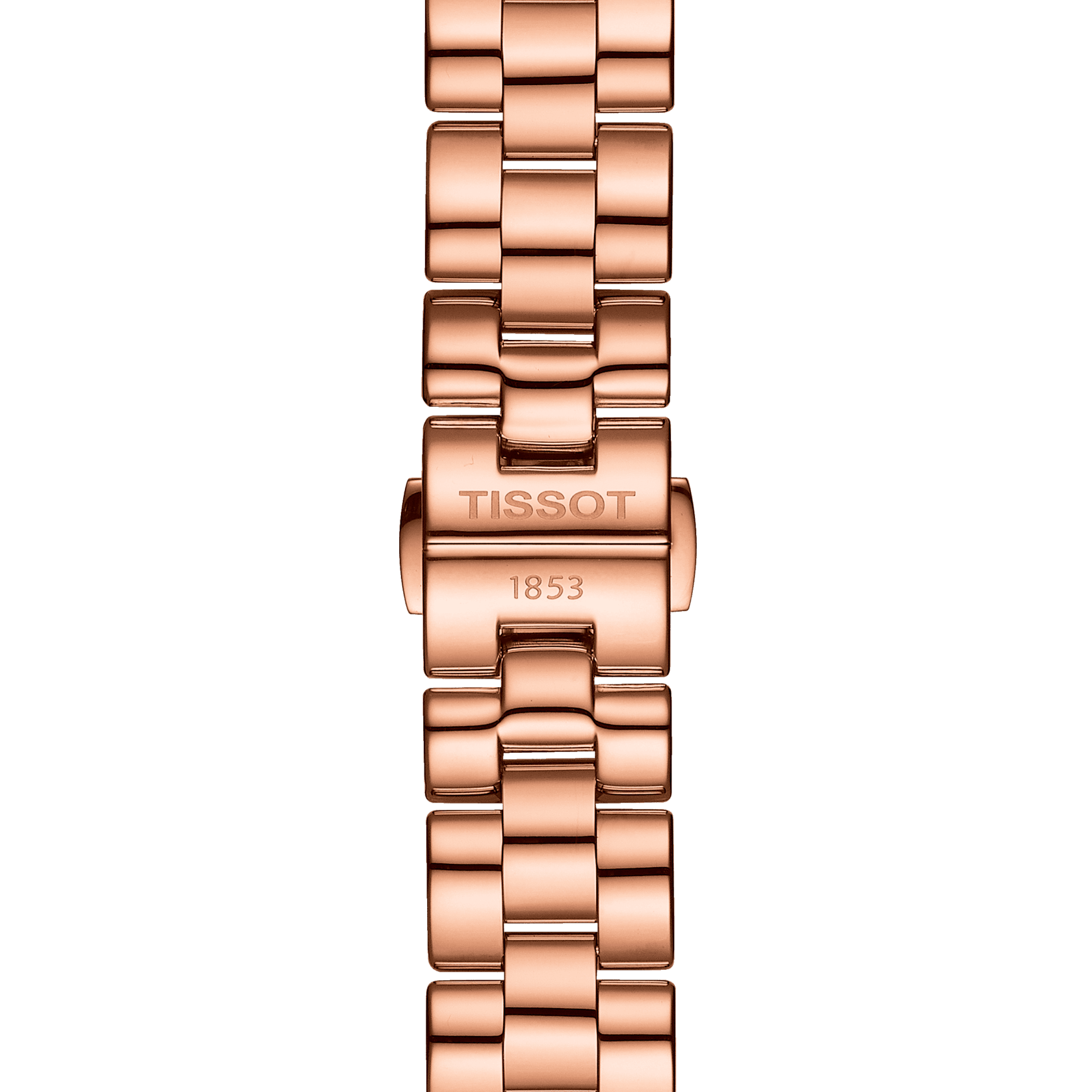 Tissot T Wave Mother of Pearl Dial Rose Gold Steel Strap Watch For Women - T112.210.33.113.00