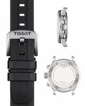 Tissot PRC 200 Chronograph Black Dial Black Rubber Strap Watch for Men - T114.417.17.057.00