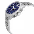 Tissot PRC 200 Chronograph Blue Dial Silver Steel Strap Watch For Men - T114.417.11.047.00