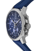 Tissot T Sport PRC 200 Chronograph Blue Rubber Strap Watch For Men - T114.417.17.047.00