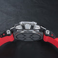 Tissot T Race Chronograph Black Dial Red Rubber Strap Watch For Men - T115.417.27.051.00