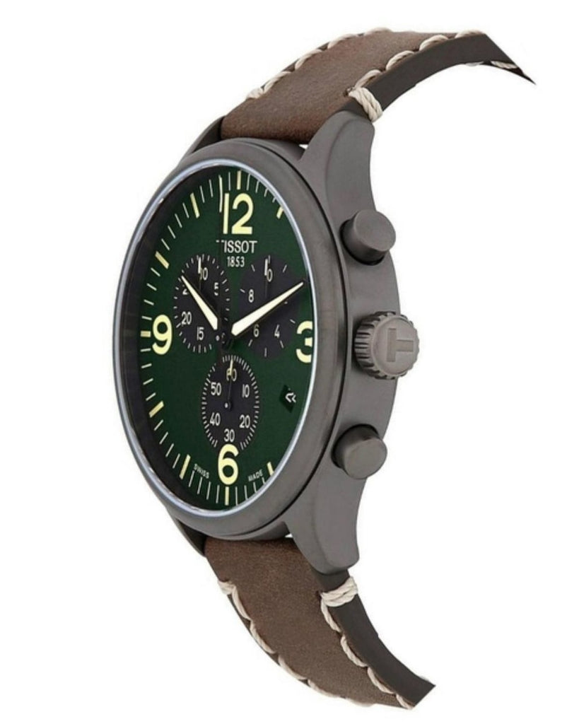 Tissot T Sport Chrono XL Olive Green Dial Watch For Men - T116.617.36.097.00