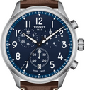 Tissot Chrono XL Vintage Blue Dial Brown Leather Strap Watch For Men - T116.617.16.042.00