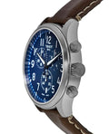 Tissot Chrono XL Vintage Blue Dial Brown Leather Strap Watch For Men - T116.617.16.042.00