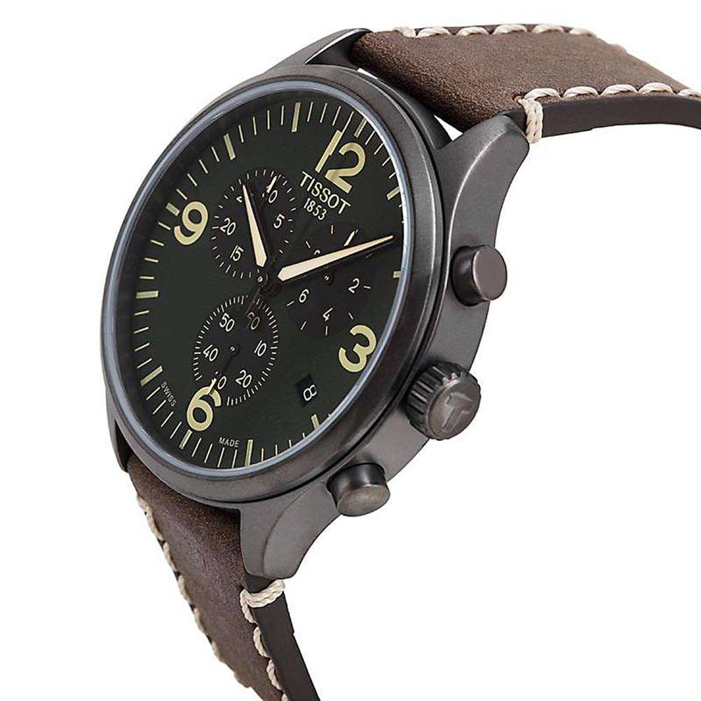 Tissot T Sport Chrono XL Olive Green Dial Watch For Men - T116.617.36.097.00